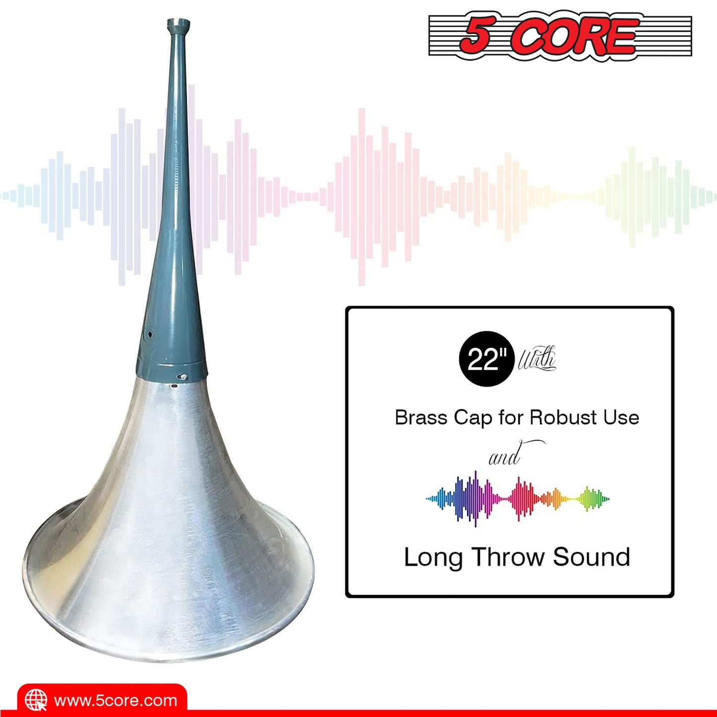 5 Core PA Horn Speaker 500W PMPO Compression Driver in 22 Inch Trumpet