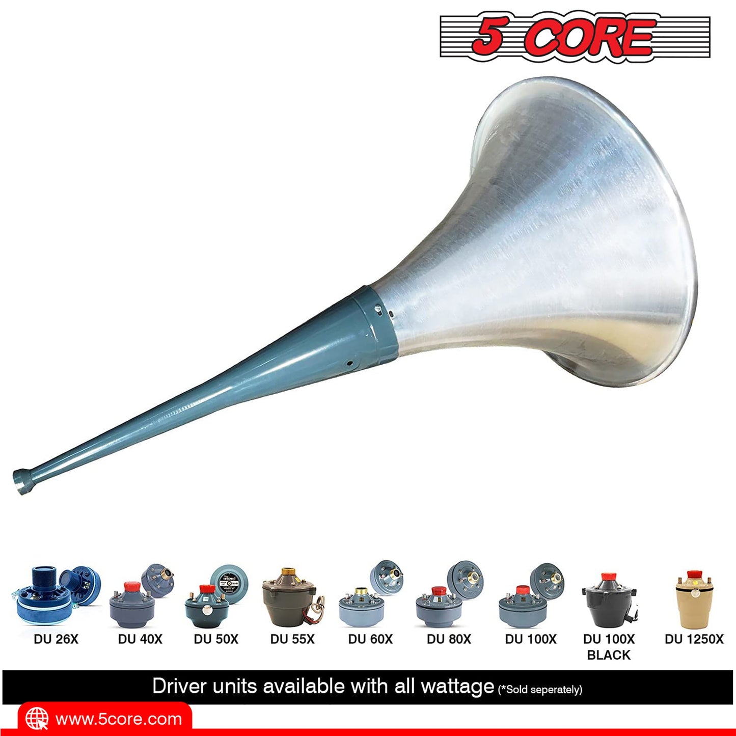 5 Core PA Horn Speaker 500W PMPO Compression Driver in 22 Inch Trumpet