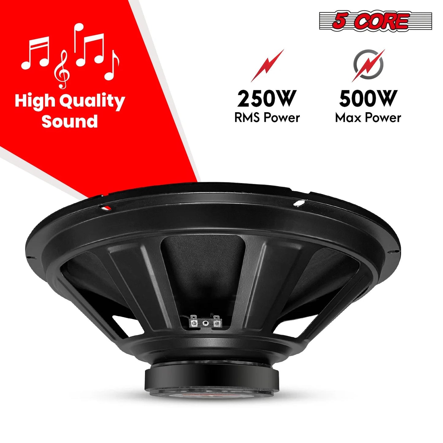 5Core 15 Inch Subwoofer Speaker 2000W Peak 8Ohm Full Range Replacement